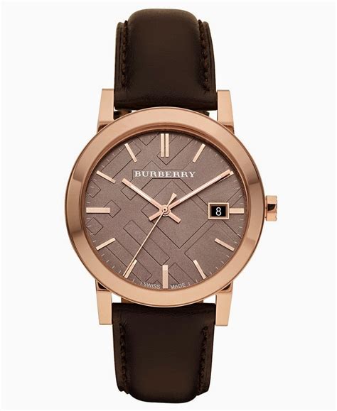 mens watch burberry|Burberry men's watch leather strap.